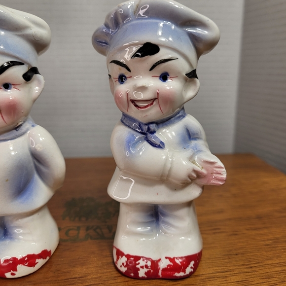 Vintage Ceramic Chefs Salt and Pepper Shakers - Picture 8 of 15